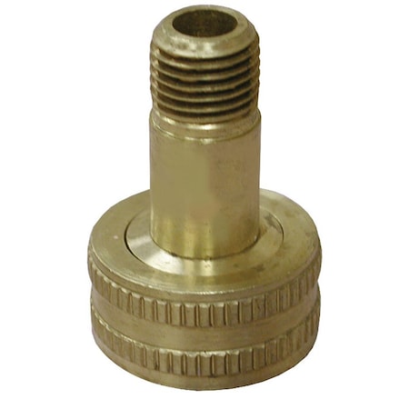 Jones Stephens 1/4in. FHT Swivel x 3/4in. MPT Brass Garden Hose Adapter G20045